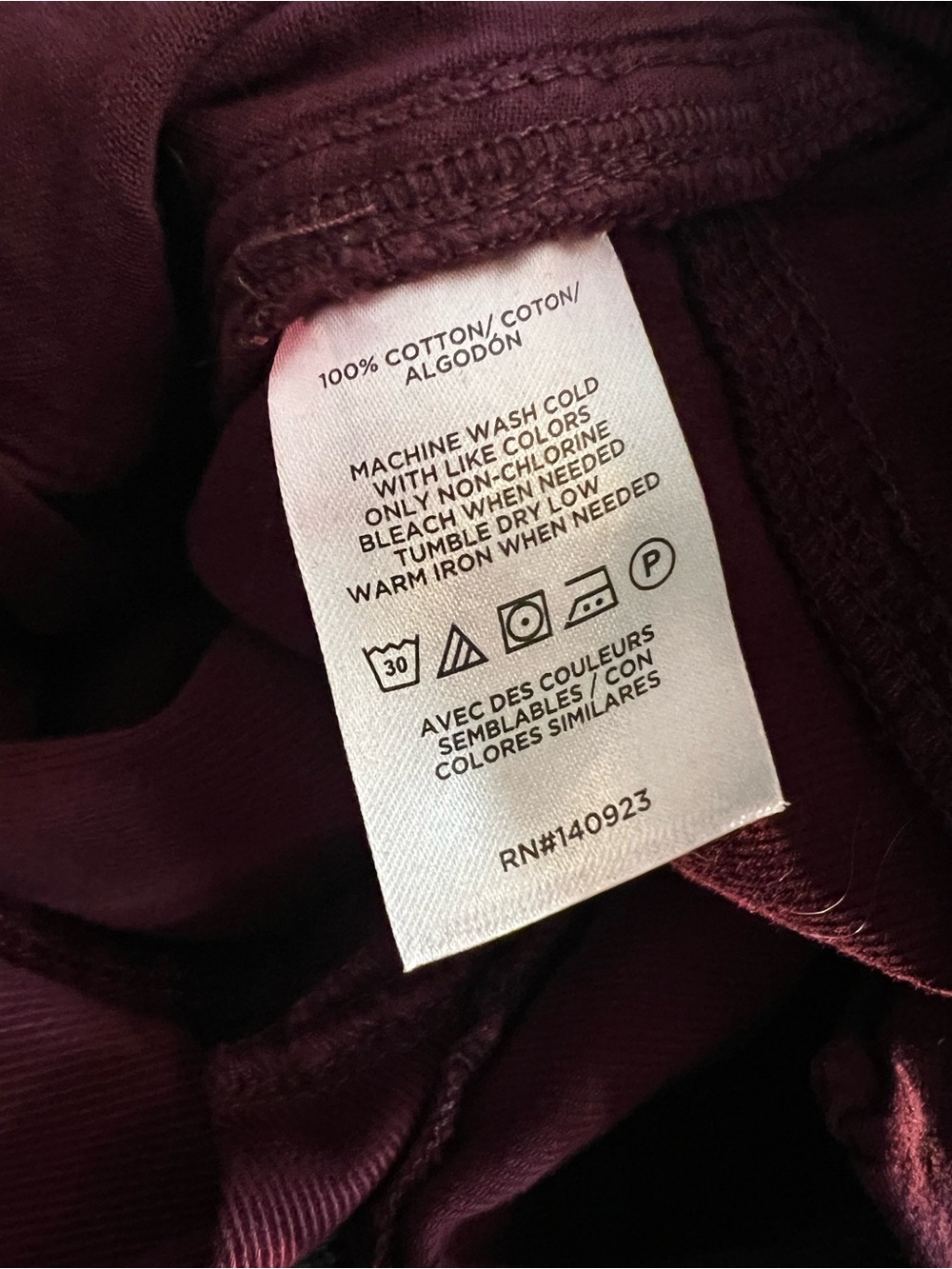 LOFT Burgundy Five-Pocket Seamed Wide-Leg Pants - Size 6 - Picture 4 of 10
